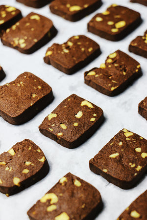 Sir Choc & Nuts | Walnut Chocolate Shortbread Cookies (~29 cookies)