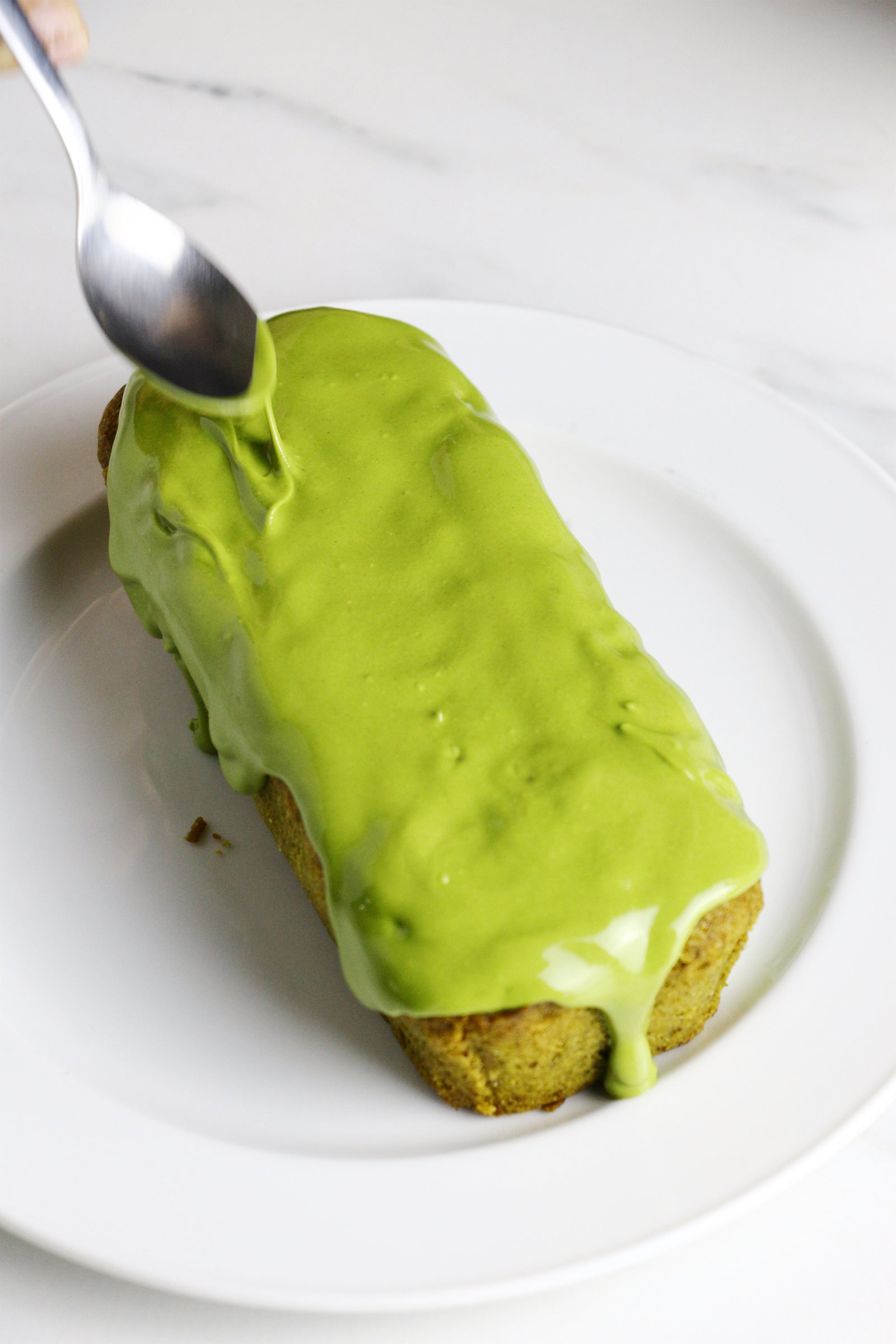 Matcha Melody | Matcha Loaf Cakes w/ Matcha White Chocolate Glaze (makes 2x loaves)