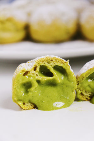 Matcha Muse | Matcha Cream Puffs w/ Matcha Cream (~20 puffs)