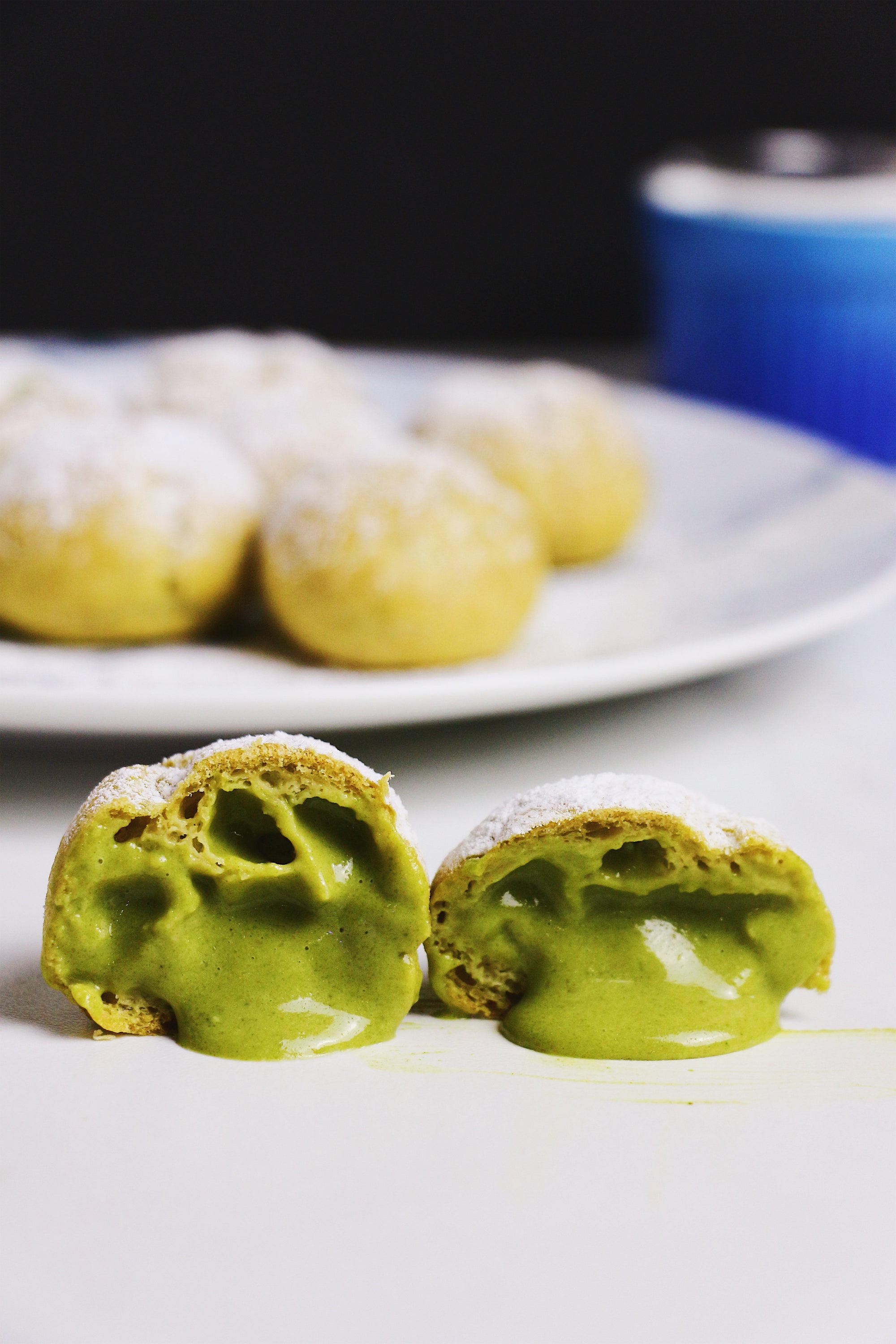 Matcha Muse | Matcha Cream Puffs w/ Matcha Cream (~20 puffs)