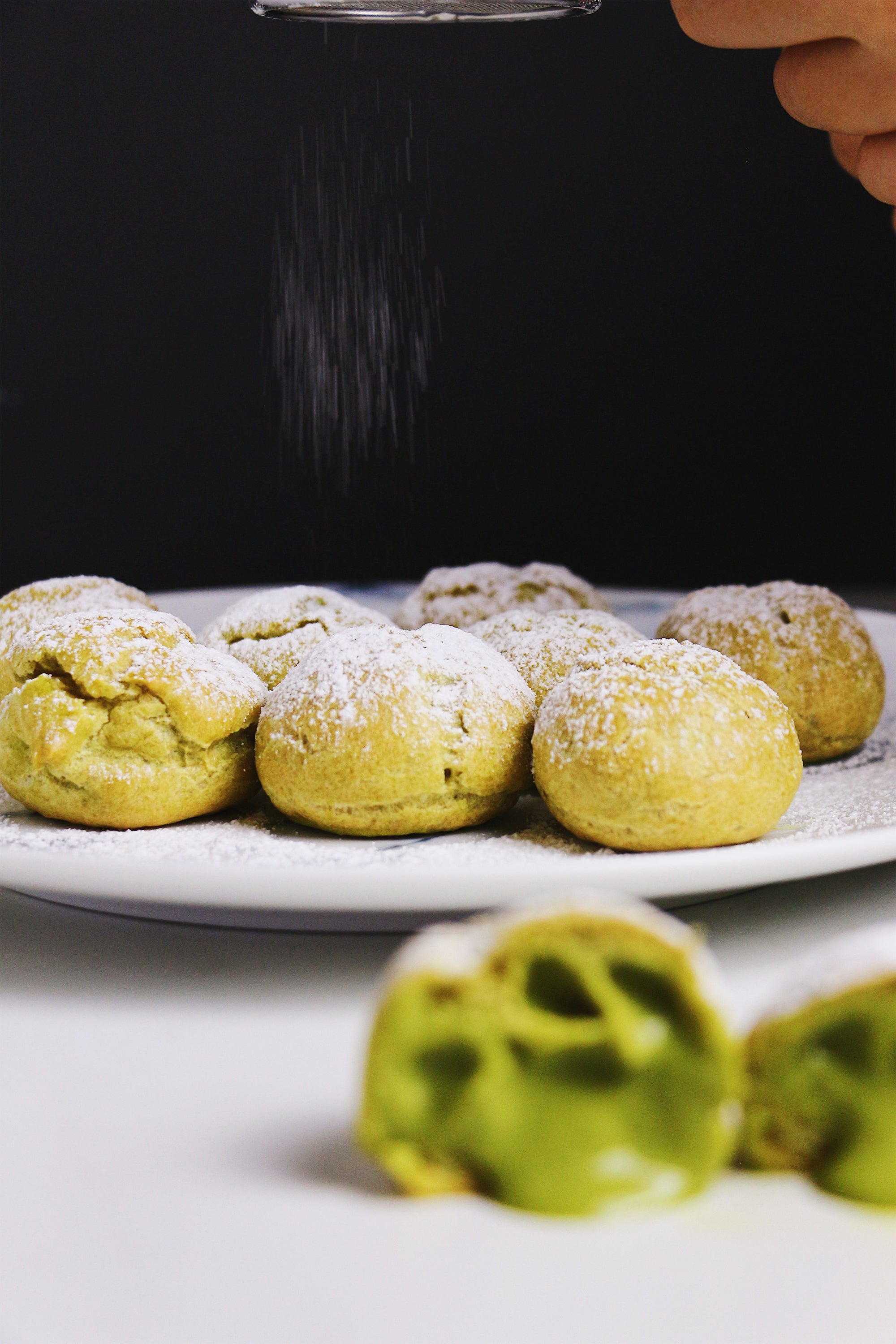 Matcha Muse | Matcha Cream Puffs w/ Matcha Cream (~20 puffs)