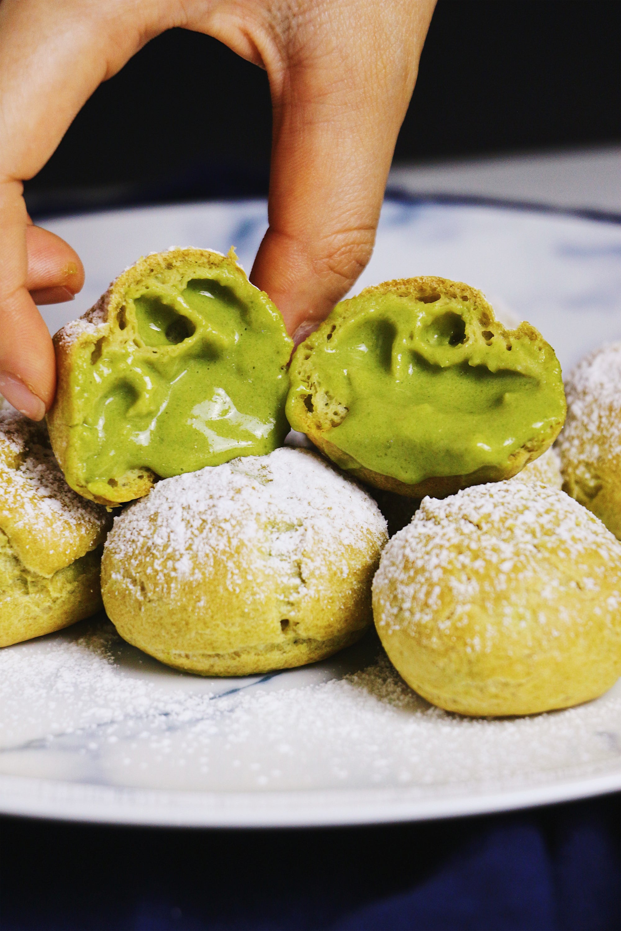 Matcha Muse | Matcha Cream Puffs w/ Matcha Cream (~20 puffs)