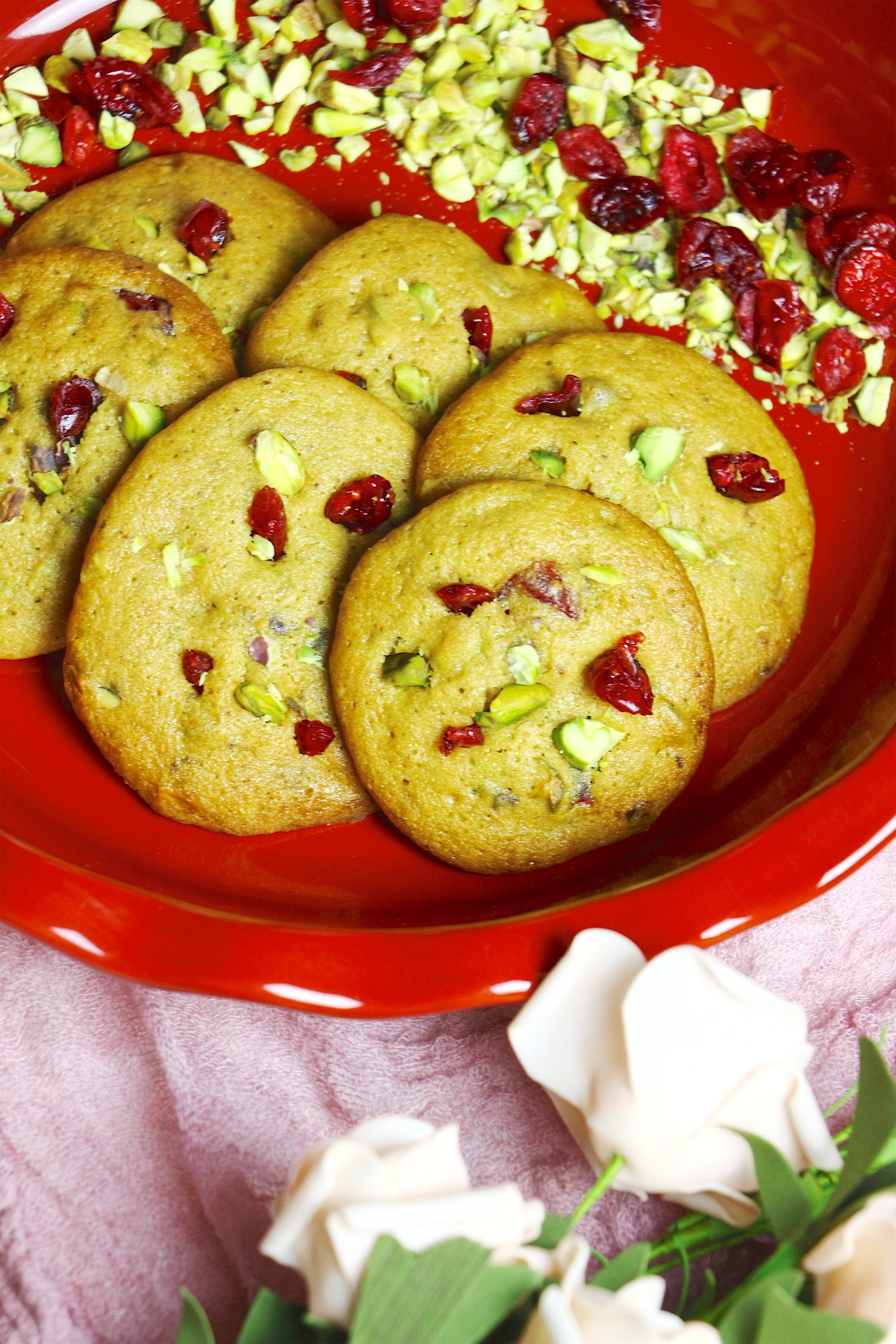 Nutty Berry | Pistachio & Cranberry Cookies (~24 cookies)
