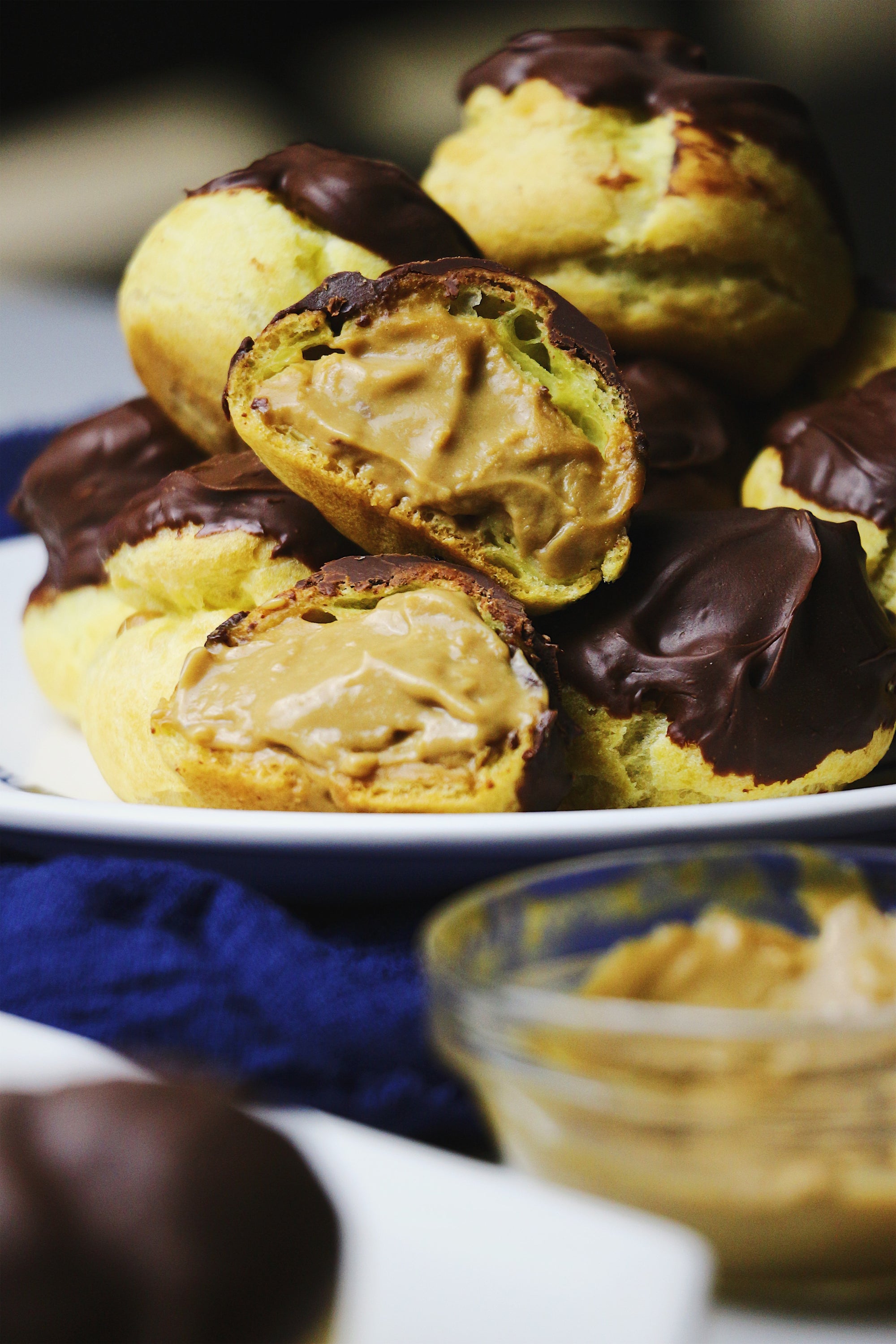 Sleek Earl | Earl Grey Dark Chocolate-Dipped Cream Puffs (~20 puffs)