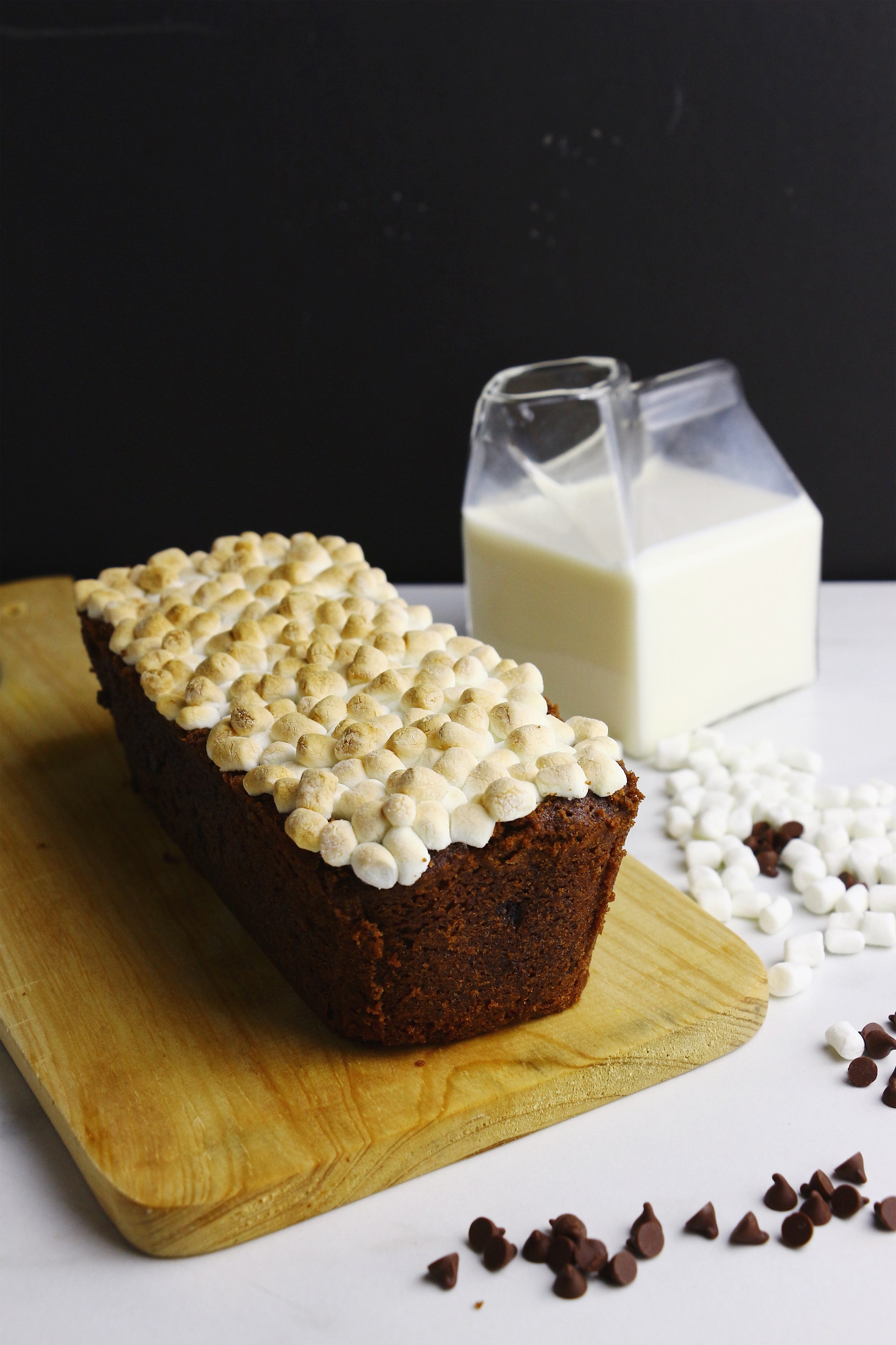Hot Cocoa Loaf Cakes | Chocolate Loaves w/ Mini Marshmallows (makes 2x loaves)