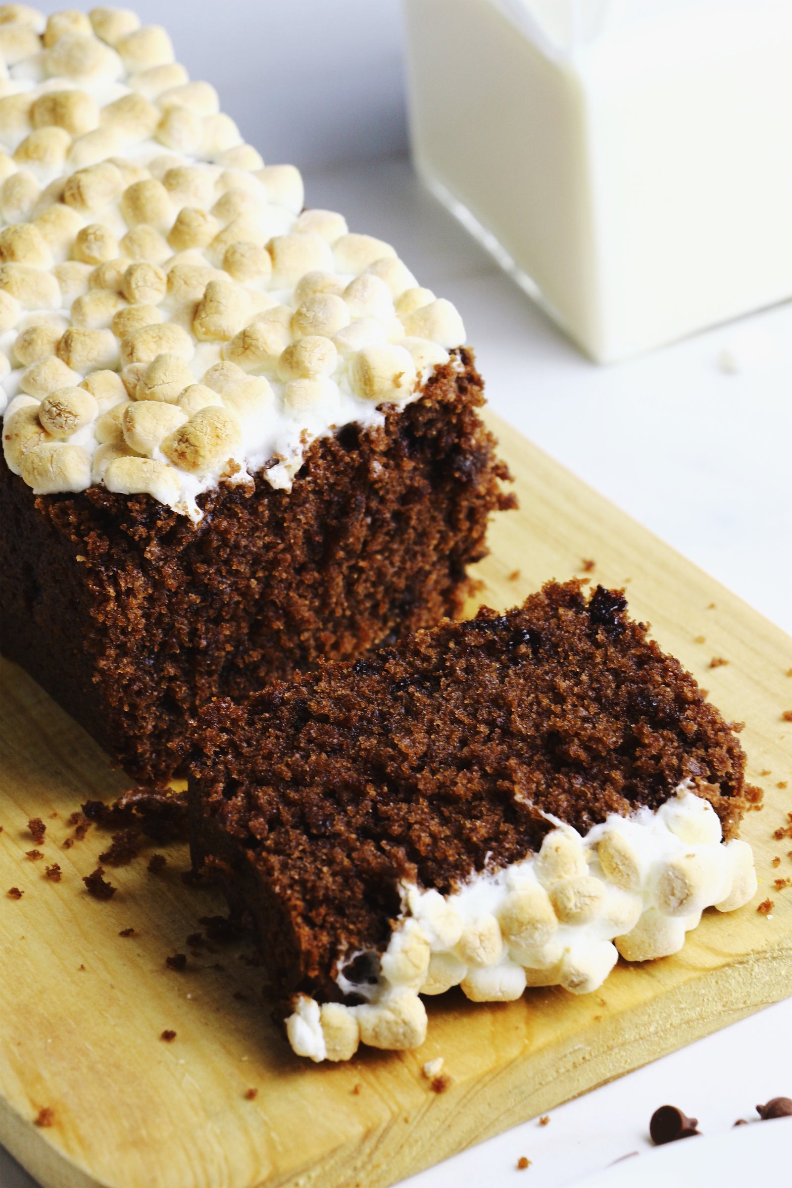 Hot Cocoa Loaf Cakes | Chocolate Loaves w/ Mini Marshmallows (makes 2x loaves)