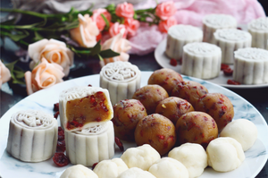 Summertime Madness | Makes ~36x No-Bake Snowskin Mooncakes | Lychee Rose Cranberries & Peach Mango Coconut Snowskin Mooncakes