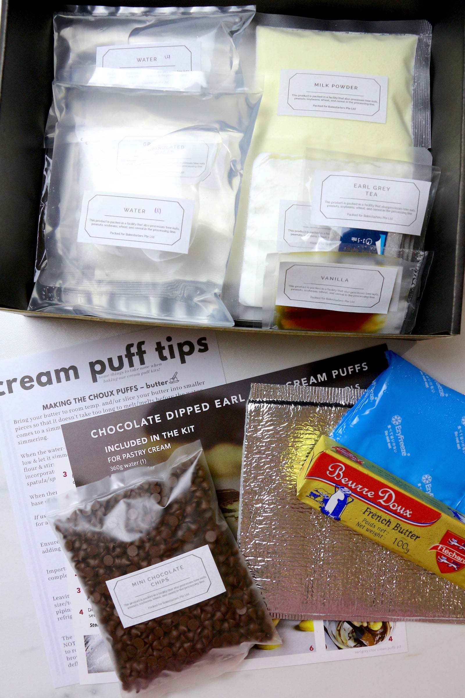 Sleek Earl | Earl Grey Dark Chocolate-Dipped Cream Puffs (~20 puffs)