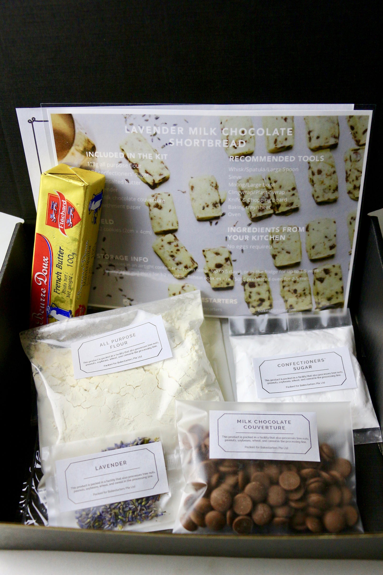 Lav Me, Lav Me Not | Lavender Milk Chocolate Shortbread Cookies (~32 cookies)