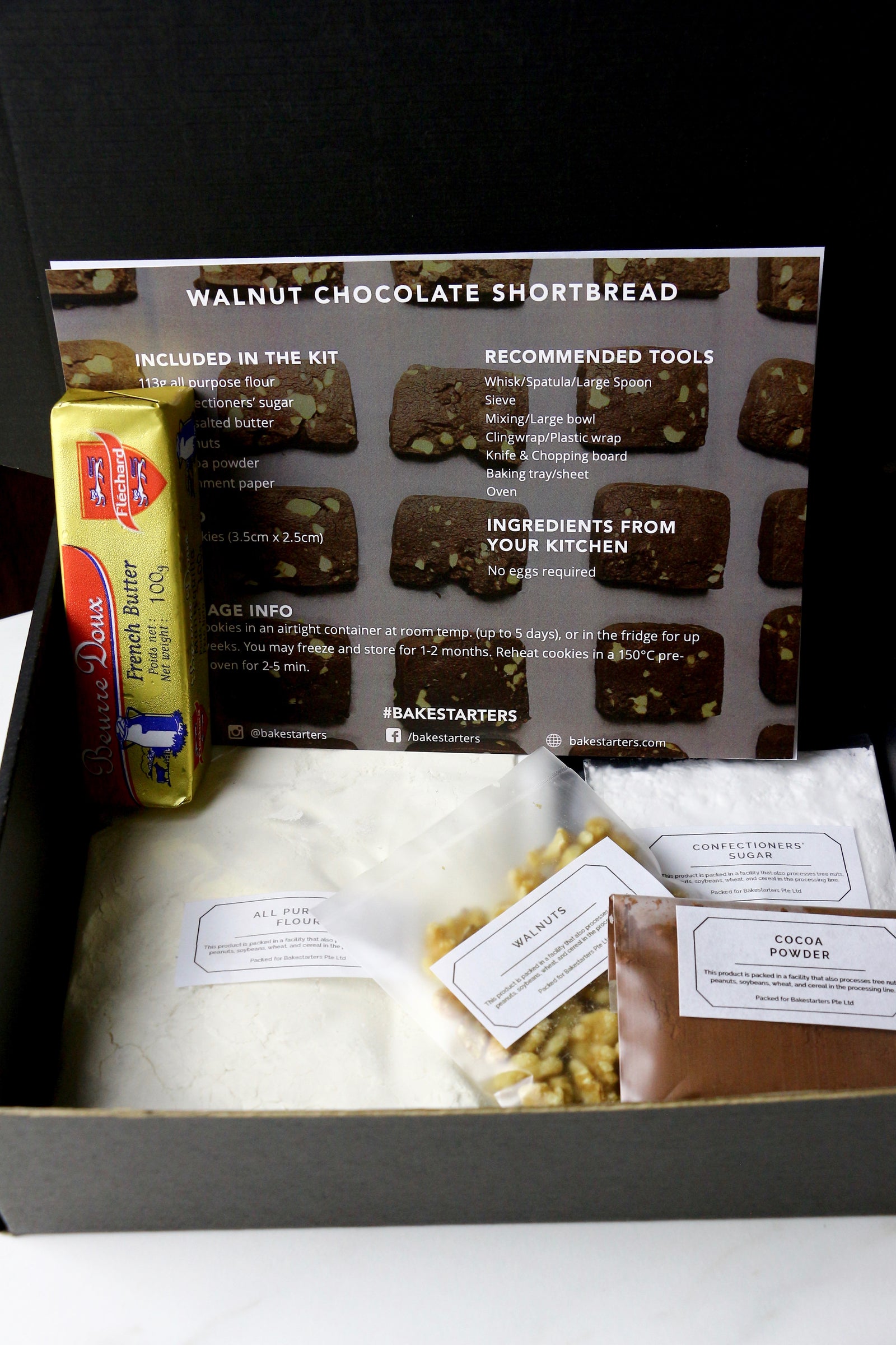 Sir Choc & Nuts | Walnut Chocolate Shortbread Cookies (~29 cookies)